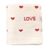 Kdkad Valentines Day Hand Towels, Red White Hearts Cotton Bathroom Towel, Valentines Day Decorative Absorbent Bath Towel for Drying Cleaning Cooking 13.4×29.5 in White