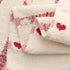 Kdkad Valentines Day Hand Towels, Red White Hearts Cotton Bathroom Towel, Valentines Day Decorative Absorbent Bath Towel for Drying Cleaning Cooking 13.4×29.5 in White