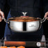 Darzheoy 316 Stainless Steel Hot Pot with Lid Large Pots for Cooking Thick Bottom Stew Soup Pots with Lid Stockpot for Pasta, Soup, Simmer Kitchens Appliances Multicolor