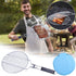 Chmadoxn Extra Large Cooking Surface Grill Clip for Barbecue, Large Foldable Portable Long Handle Wooden Barbecue Camping Outdoor (21.7×11 inch) As Show B