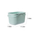 Chmadoxn Portable Shower Tote Plastic Storage Basket with Handle Box Organizer Bin for Bathroom, Pantry, Kitchen, College Dorm (11.22×7.09×7.09 inch) As Show Green