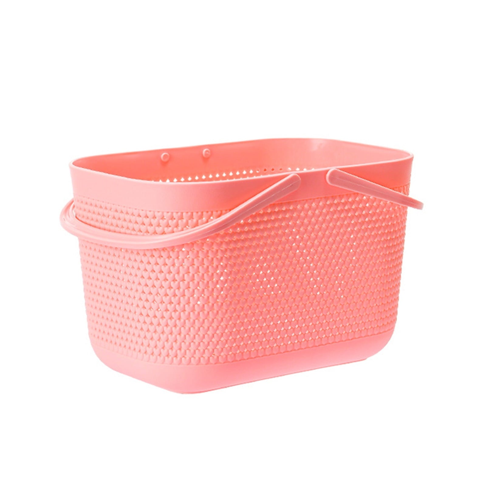 Chmadoxn Portable Shower Tote Plastic Storage Basket with Handle Box Organizer Bin for Bathroom, Pantry, Kitchen, College Dorm (11.22×7.09×7.09 inch) 11.22" x 7.09" x 7.09" Pink 1