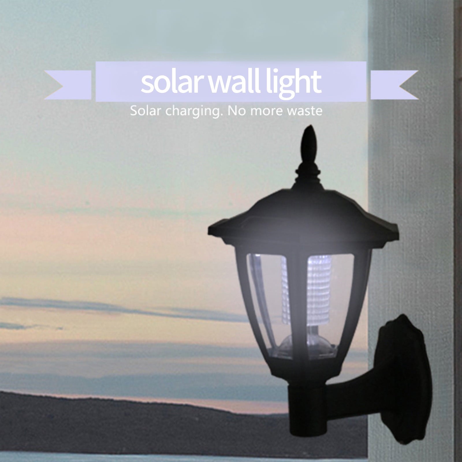 Darzheoy Solar Powered Wall Lanterns Outdoor, Dusk to Dawn Motion Sensor LED Sconce Lights Waterproof, Exterior Front Porch Security Lamps for Wall Mount Patio Fence Cold White Black