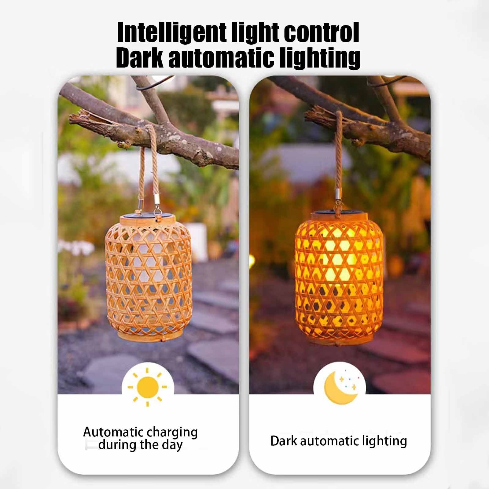 Kdkad Solar Lanterns Outdoor Hanging Lantern Lights, Hollowed-Out Metal Decor Lantern, LED Decorative Garden Light - Delicate Garden Decoration For Patio(1pack)