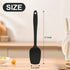 3-Pack Silicone Spoon Spatulas - 600°F Heat Resistant Food Grade Rubber Scraper Set for Cooking, Baking & Mixing - Flexible Non-Stick Kitchen Utensils -Dishwasher Safe(Black)
