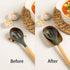Ceremic Spoon Rest for Stove Top, Spoon Holder for Kitchen Counter, Coffee Spoon Rest, Cooking Utensil Rest for Ladles, Kitchen Decor, Housewarming Gifts, 1 pack (brown)