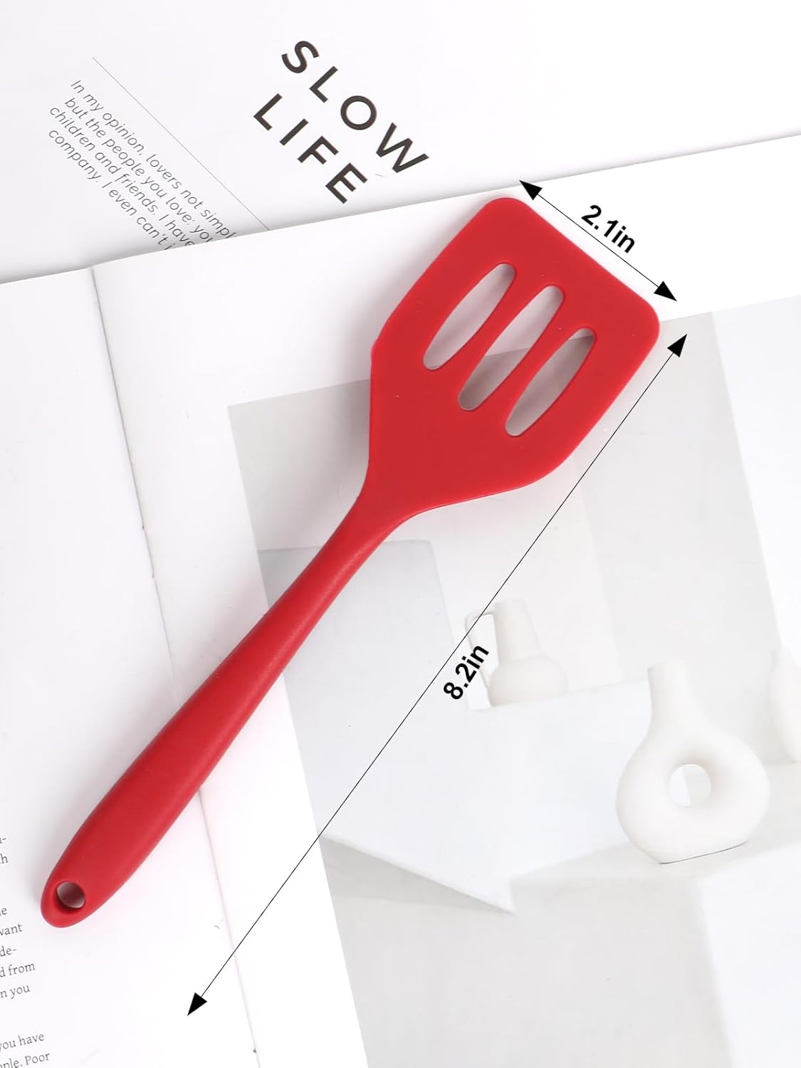 5 Pcs Silicone Spatula, Heat Resistant Rubber Spatula, Nonstick Cookware, Cooking Utensils Set for Egg Flippe, Kitchen and Restaurants