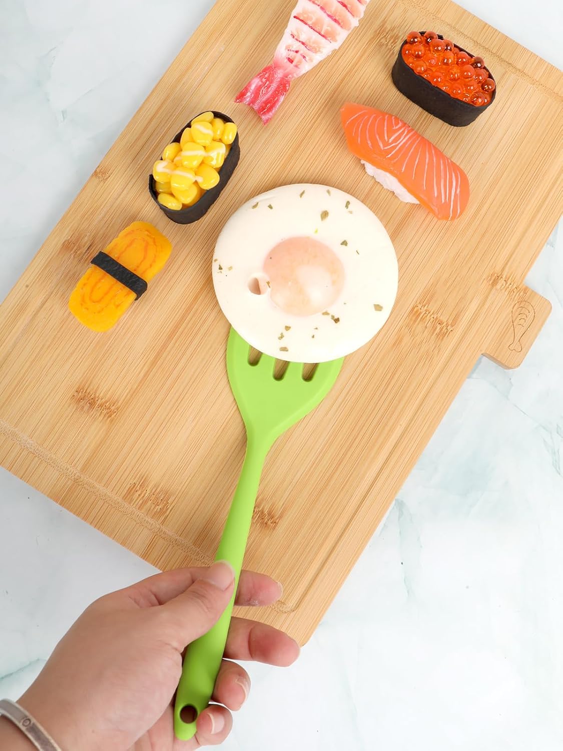 5 Pcs Silicone Spatula, Heat Resistant Rubber Spatula, Nonstick Cookware, Cooking Utensils Set for Egg Flippe, Kitchen and Restaurants