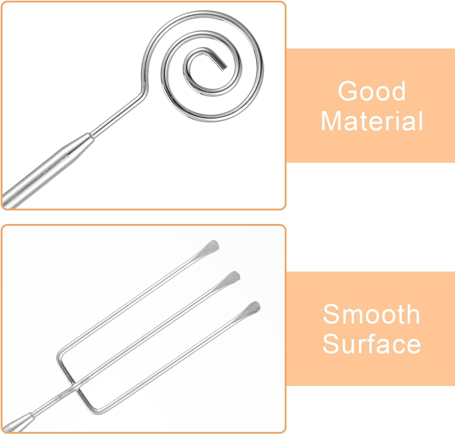 3PCS Chocolate Dipping Tool - Stainless Steel Candy Dipping Tools Baking Supplies Fondue Fork, Spiral Fork Cooking Tool Set, Dishwasher Safe
