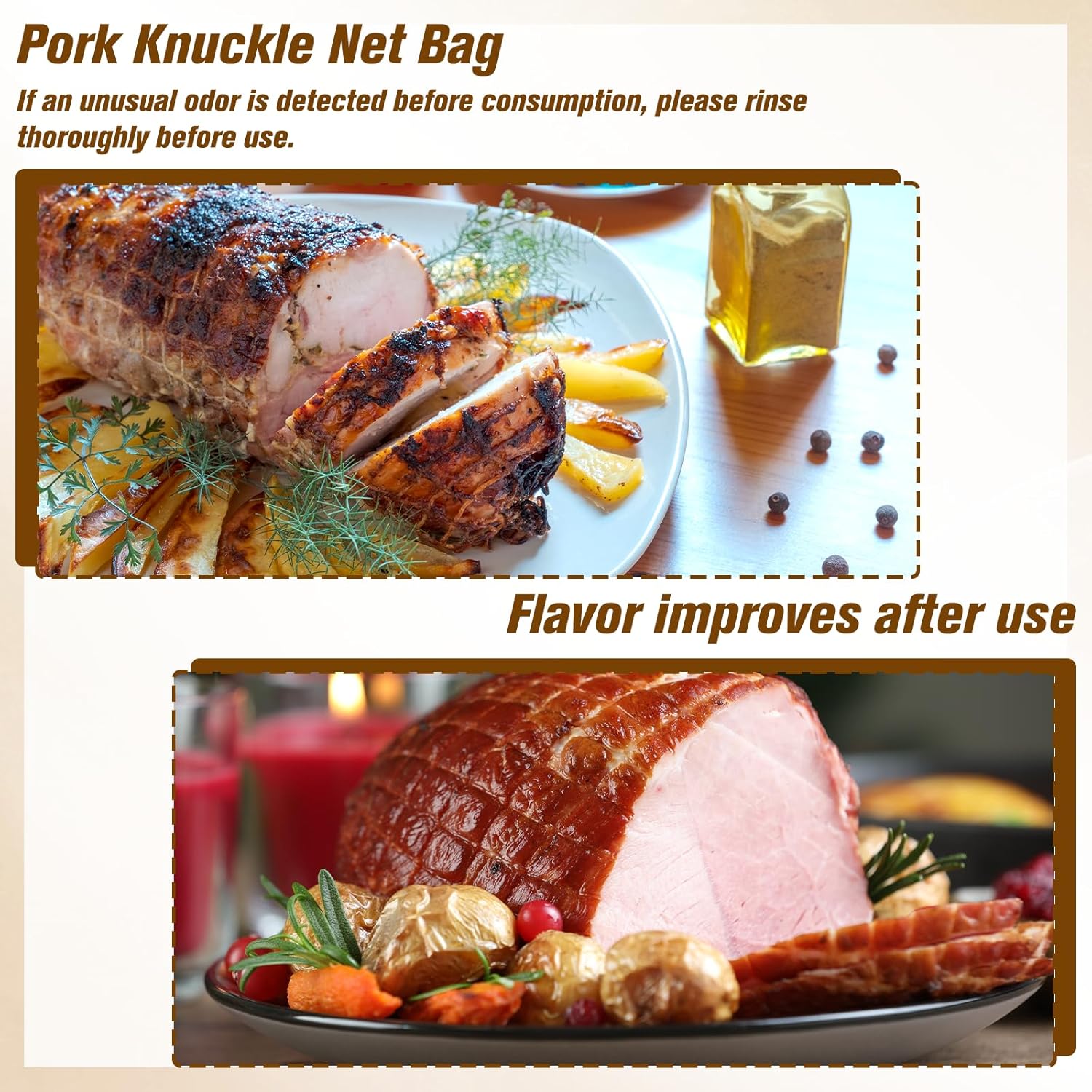 16.4ft Meat Netting, Size 18 Meat Netting Roll Elastic Smoked Meat Poultry Ham Netting Meat Butcher Twine Net Wrapping Net for Meat Cooking, Drying