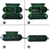 4 Pack Extension Cord Protective Cover Set (Green) | Indoor Outdoor Water-Resistant Holder for Holiday String Lights, Plugs and Wires | Capsule Shaped Protector with Large Compartment