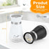 Salt and Pepper Shakers Set, 4 oz Stainless Steel Salt Pepper Shaker Containers with Glass Bottom for Kitchen Cooking, BBQ, Bar, Table, RV, Camp