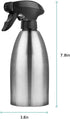 Olive Oil Sprayer, Vinegar Sprayer Dispenser, Safety Exquisitely Stainless Steel Container Seasoning Kitchenware Tools for BBQ, Cooking, Frying and Grilling (17oz (500ML))