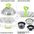 Zulay Adjustable Vegetable Steamer Baskets For Cooking - Foldable Steamer Basket (5.1" to 9") - Expandable Vegetable Steamer Basket Stainless Steel Fits Various Size Pots, Pans, & Pressure Cookers