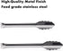 Seamless Tongs for Cooking, One-Piece Design, Durable Heat Resistant Stainless Steel Tongs for Kitchen, Grill, BBQ, Salad, Dishwasher Safe, Metal Tongs Set (12" & 9")