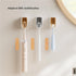 2 Pack Toilet Brush Holder with Lid No Drilling Waterproof Dustproof Bathroom Wall Mounted