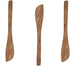 3-Piece Teak Kitchen Utensil Set Safe for Non-Stick Pans Heat Resistant Cooking Tools