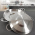 38cm Multifunctional Grill Pan with Double Handles - Silver - Suitable for Induction Gas and Barbecue - Camping Cooking Pan