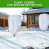 2 Pack Frost Protection Plant Covers White Frost Resistant Fabric Tree Cover with Drawstring Outdoor Greenhouse Winter Protection for Plants Shrubs Potted Plants