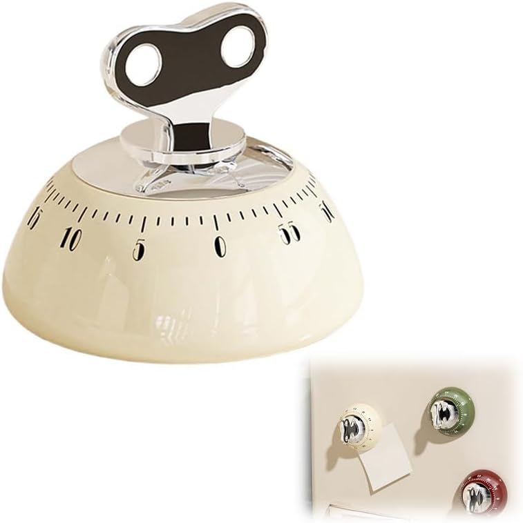 Magnetic Digital Kitchen Timer Countdown Up to 60 Minutes for Cooking Office Tasks and Studying White