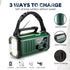Solar Powered Emergency Radio with AM/FM, Rechargeable Battery, Flashlight, Reading Light and Phone Charger for Indoor Outdoor Use