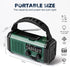 Solar Powered Emergency Radio with AM/FM, Rechargeable Battery, Flashlight, Reading Light and Phone Charger for Indoor Outdoor Use