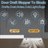 39 Inch Door Draft Stopper 2 Pack White & Transparent