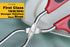 Stainless Steel Kitchen Scissor Tongs Set for Cooking, Grilling & Serving, 3-Piece with Red Handle (10/12/16 Inch)