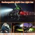 Bike light - IPX6 waterproof - Front and rear light - Rechargeable - Type-C charging port - 5+6 modes - Front and rear light combination - 300 lumens - Super bright - Night riding - Suitable for kids and adults - 106 g