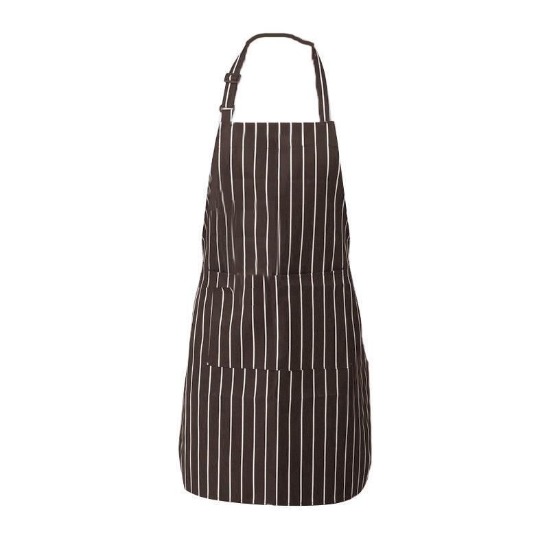 Apron with Pocket 2Pcs Chef Butcher Kitchen Cooking Baking Restaurant Wear - Black White Plaid