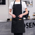 Adjustable Work Apron Neck Strap Waist Tie Kitchen Cooking Bib Apron Men Women - Brown