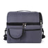 Insulated Lunch Bag Box Tote Cooler For Women Men Hot Cold Food Thermal - Grey