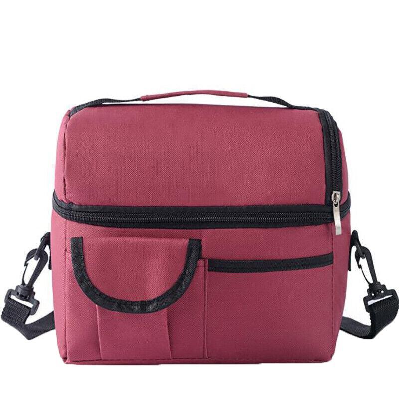 Insulated Lunch Bag Box Tote Cooler For Women Men Hot Cold Food Thermal - Light Blue