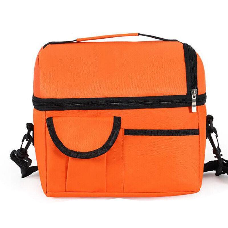 Insulated Lunch Bag Box Tote Cooler For Women Men Hot Cold Food Thermal - Wine Red