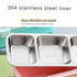 Stainless Steel Lunch Box Compartment Bento Box Food Container for Meal Prep Use - Green