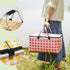 Foldable Picnic Basket Outdoor Camping Carrying Basket Portable Food Storage - Green