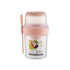Double Plastic Salad Cup with Fork Sealed Breakfast Container for On-the-Go Meal - 760ml-Green