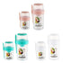 Double Plastic Salad Cup with Fork Sealed Breakfast Container for On-the-Go Meal - 760ml-Pink