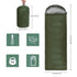 Single Sleeping Bag Outdoor Camping Hiking Thermal Warm Tent Travel Gear - Royal Blue