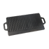 46x22 cm Cast Iron Reversible Griddle Plate BBQ Hob Cooking Grill Pan