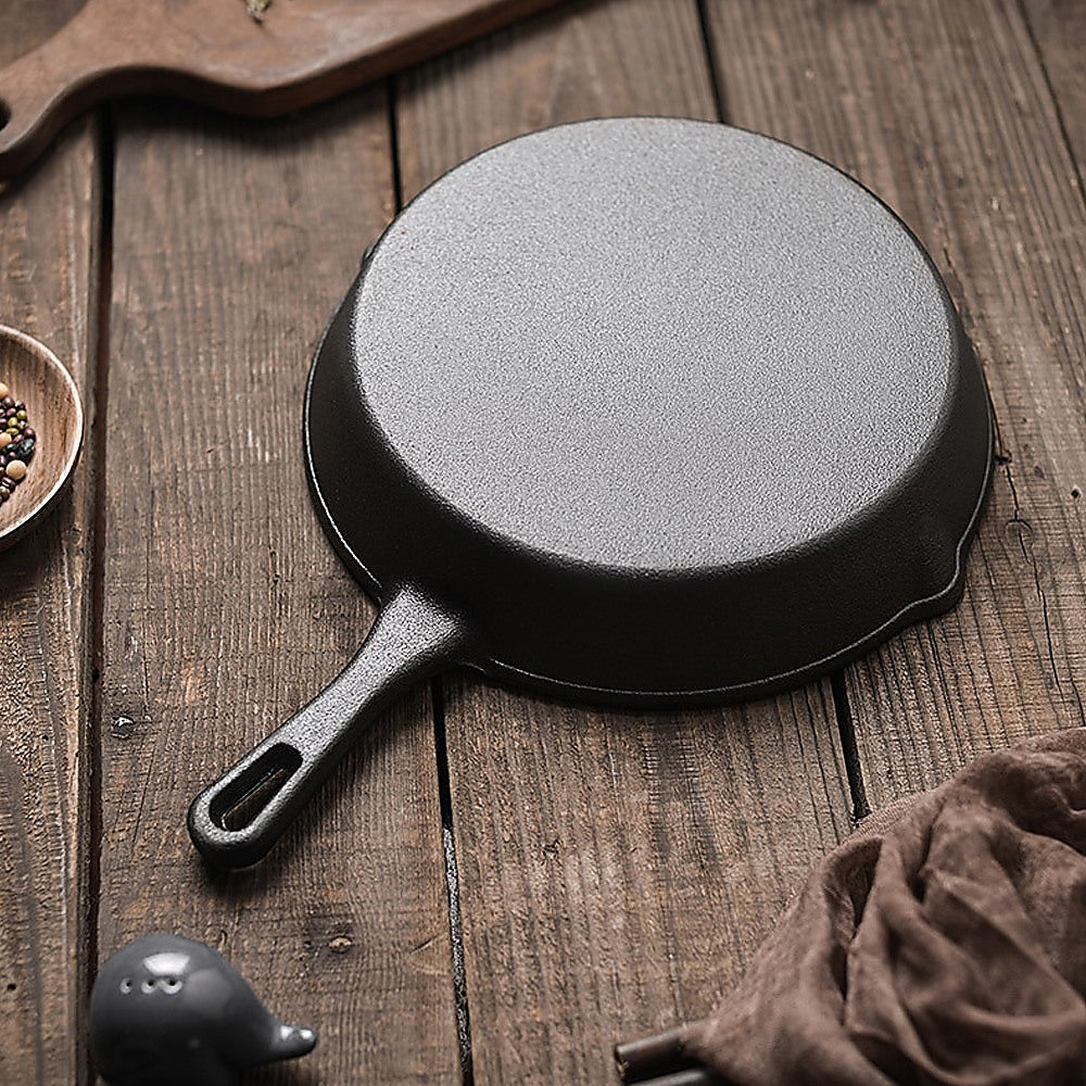 Chef Cast Iron Frying Pan Set – 3PCS Skillet, Grill & Oven Cookware for Home Cooking