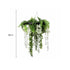 Black Framed Roof Hanging Disc With Draping Life-Like Wisteria Flowers UV Resistant 60cm