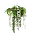Gold Framed Roof Hanging Disc with Draping Life-Like Wisteria Flowers UV Resistant 60cm