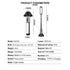 Multifunctional Telescopic Camping Lantern – Portable LED Light with Adjustable Height and USB-C Charging (Up to 51.8 cm)