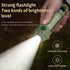 2 PCS Green Portable Outdoor Camping Light with 6 Modes & Keychain Hook - Multi-Source Mini Flashlight, IPX4 Waterproof