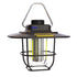 Black Vintage LED Camping Lantern - Rechargeable, Stepless Dimming, Power Bank
