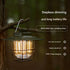 Beige Vintage LED Camping Lantern - Rechargeable, Stepless Dimming, Power Bank