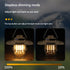 Beige Vintage LED Camping Lantern - Rechargeable, Stepless Dimming, Power Bank