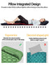 2pc Ultralight Inflatable Camping Sleeping Mat with Integrated Pillow - Waterproof 40D Nylon TPU(Orange)