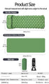 2pc Ultralight Inflatable Camping Sleeping Mat with Integrated Pillow - Waterproof 40D Nylon TPU(Camouflage)